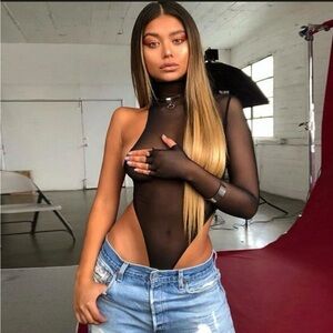 Sheer Black Women's Top